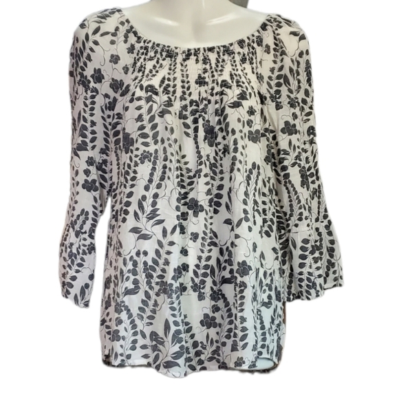 ROBERT LOUIS peasant top bell sleeves LP - Picture 1 of 5